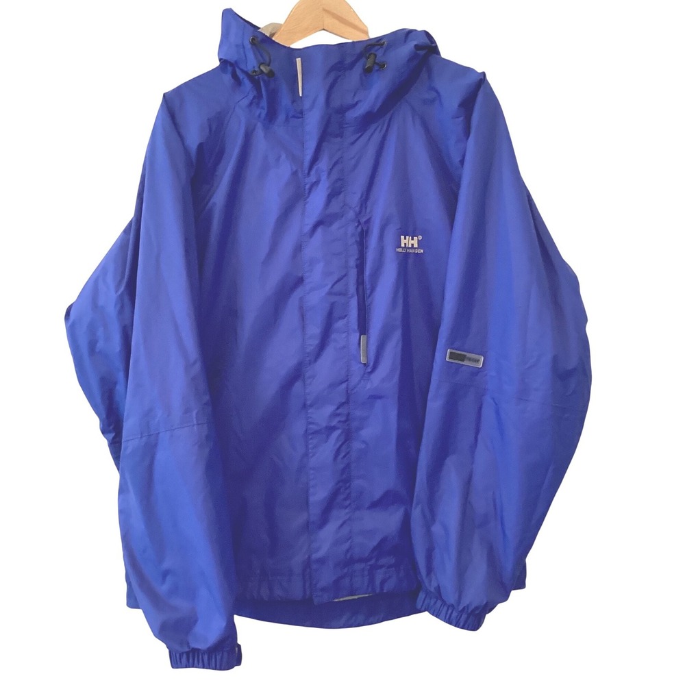 Helly Hansen Helly Tech 3 Ski Rain Jacket Blue Waterproof Hood - Medium